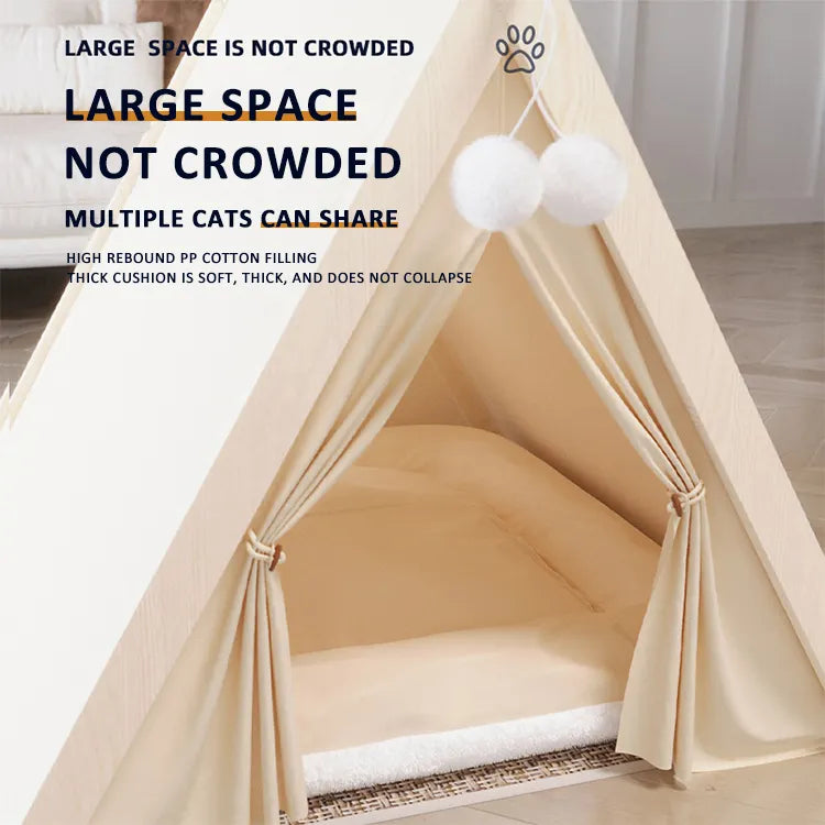Four Seasons Room and Bed Tent with Pine Wood Frame in a variety of colors. - Dog.Dog.Cat.
