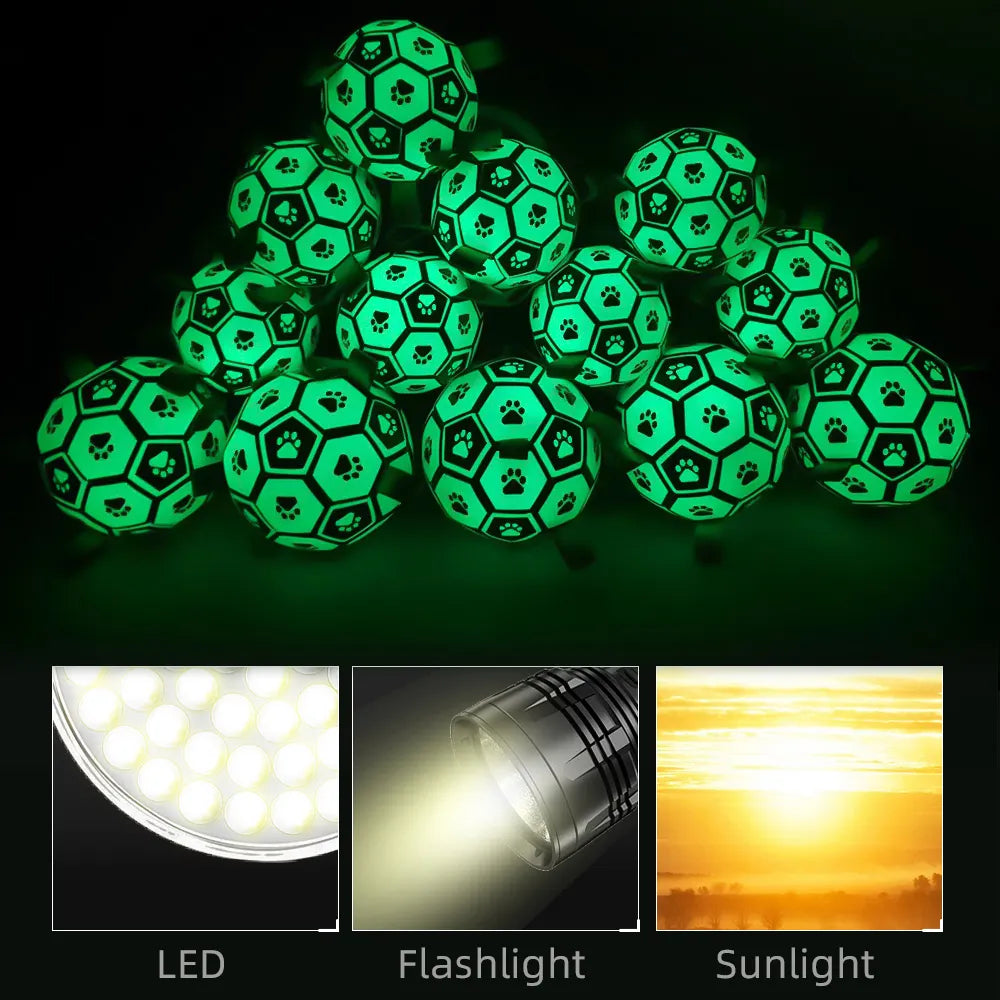 Dog Soccer Ball Toy with Tabs includes Free Pump Glow in the Dark or Standard in two sizes - Dog.Dog.Cat.