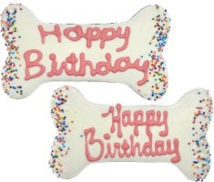 Preppy Puppy Birthday Bone- Birthday Bone : Pink 5.5" 81911 - Dog.Dog.Cat.