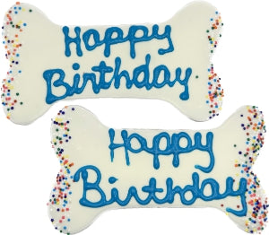 Preppy Puppy Birthday Bone- Birthday Bone : Blue 5.5" 81913 - Dog.Dog.Cat.