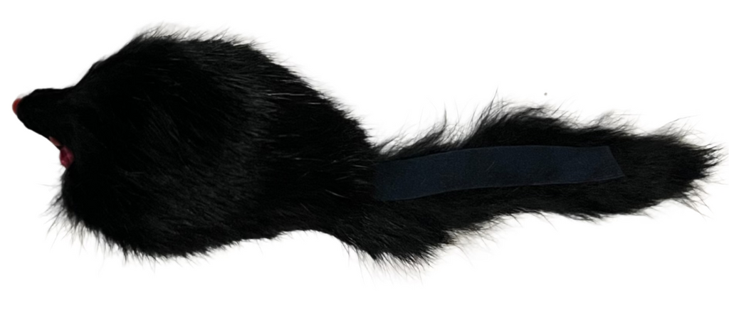 Big Furry Mouse 7" - Black or White - Dog.Dog.Cat.