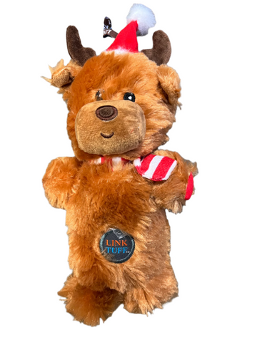"Play for the Holidays" Dog Toy by Link Tuff 11" Tall Christmas Elk - Dog.Dog.Cat.