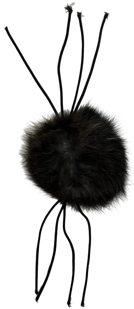 Rabbit Fur Cat Toys - Ball of real Fur with 8 Strings attached (furry spider) - Dog.Dog.Cat.