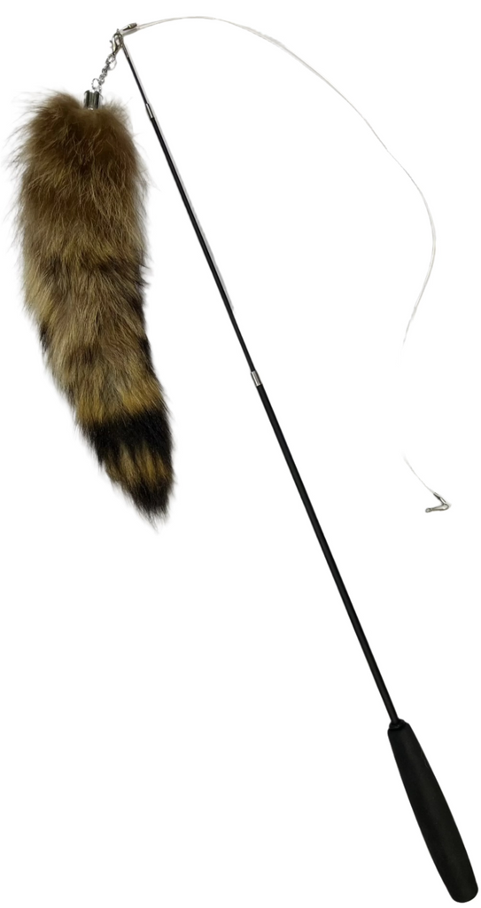 Fox Fur Plush Tail and Telescoping Wand Cat Toy - Dog.Dog.Cat.