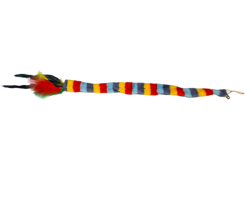 Caterpillar Style Wand Toy Attachment _ Rainbow colors - Dog.Dog.Cat.