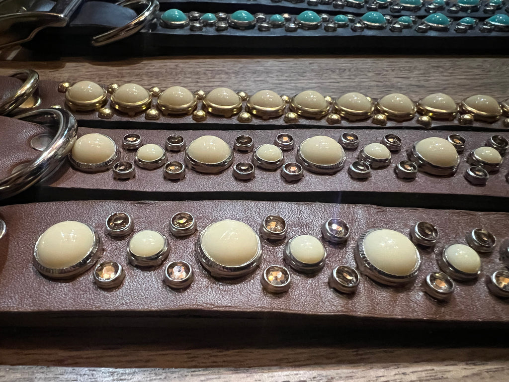 RN Design Dog Collar / Sadie HB Chestnut Ivory Gold - Dog.Dog.Cat.