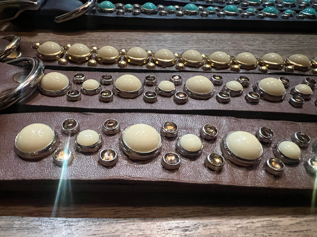 RN Design Dog Collar / Sadie HB Chestnut Ivory Gold - Dog.Dog.Cat.