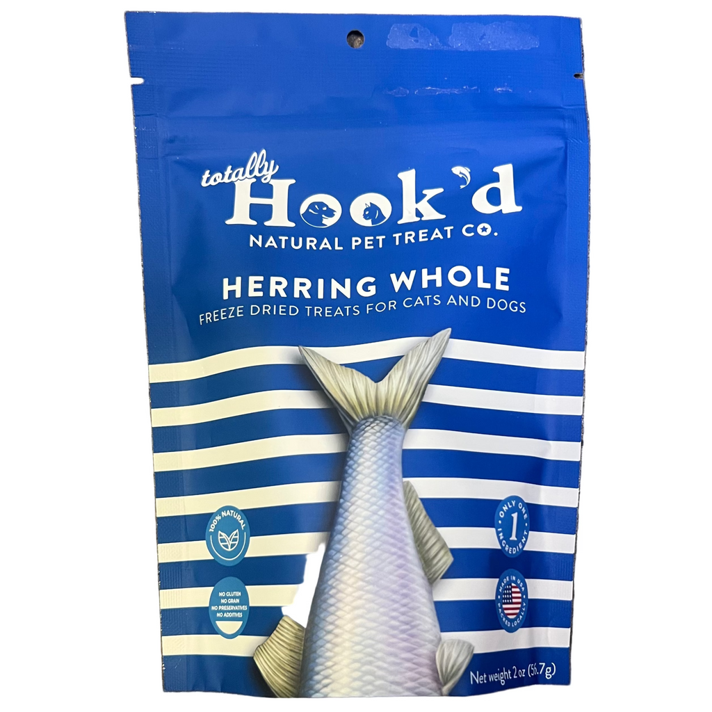 Totally Hook'd Freeze Dried Whole Herring - Dog.Dog.Cat.