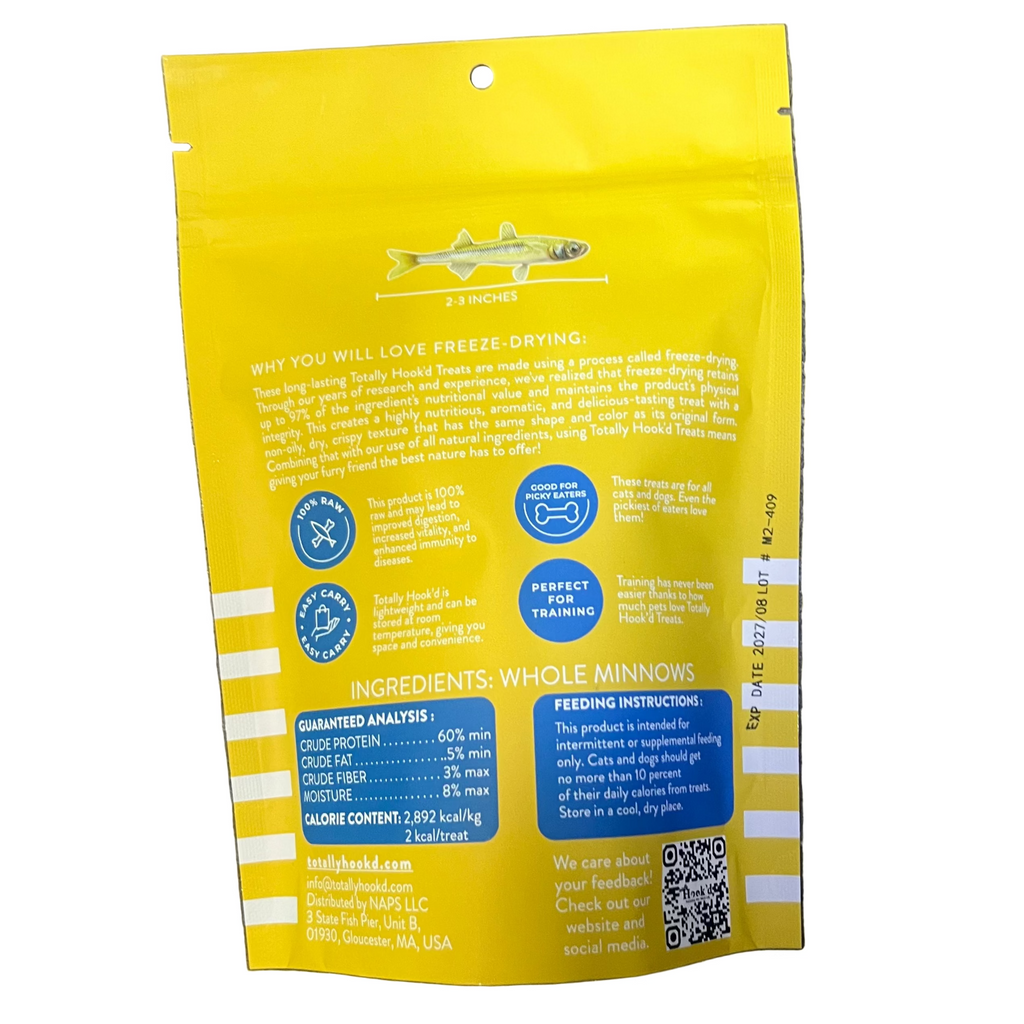 Totally Hook'd Freeze Dried Whole Minnows - Dog.Dog.Cat.