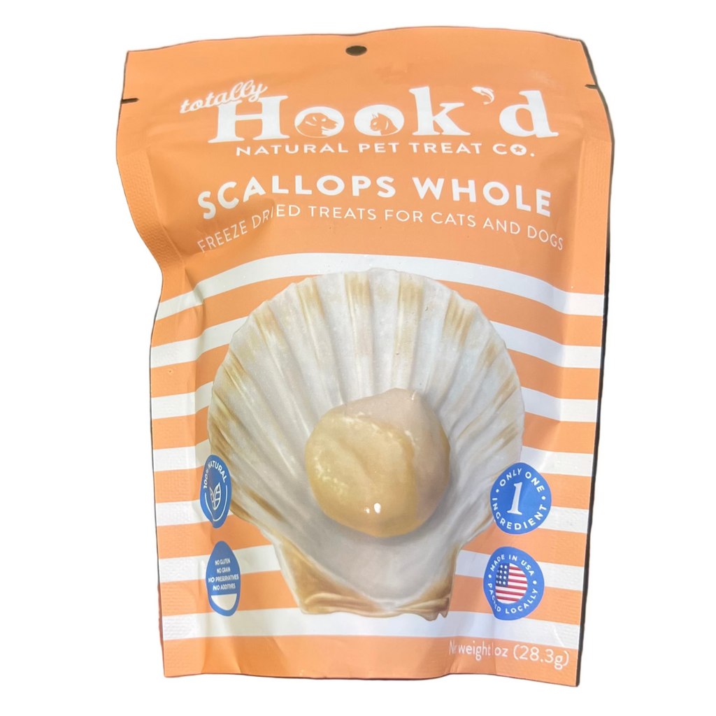 Totally Hook'd Freeze Dried Scallops - Dog.Dog.Cat.
