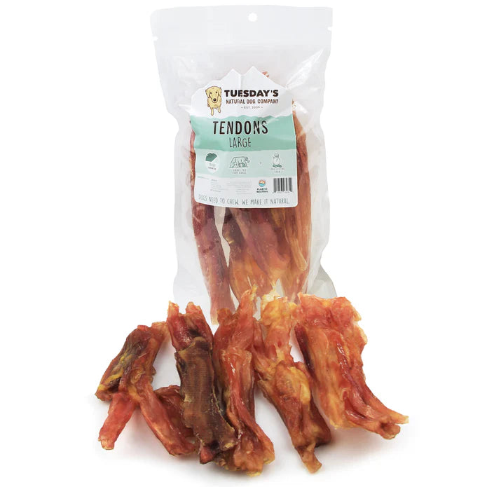 Beef Tendons Bagged - Large 8 oz - Dog.Dog.Cat.