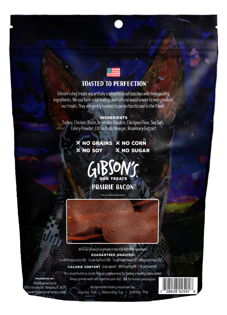 Gibson's Dog Treats - Prairie Bacon with Bison - Dog.Dog.Cat.
