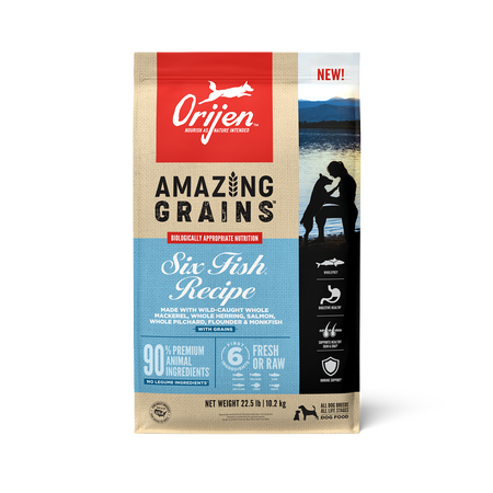 Orijen Amazing Grains Dog Food - 6 Fish - Dog.Dog.Cat.