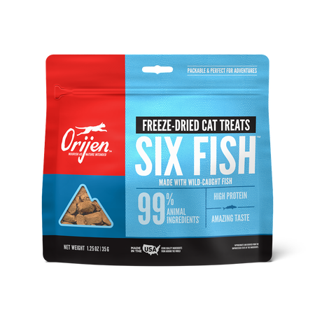 Orijen Freeze Dried Cat Treats-6 Fish : 1.25 oz - Dog.Dog.Cat.