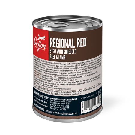 Orijen Canned Dog Food-Regional Red : 12.8 oz. - Dog.Dog.Cat.