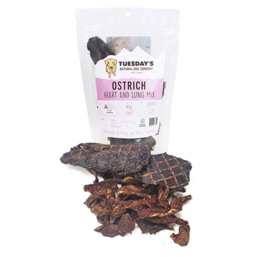 Ostrich Organ (Heart & Lung) Mix - 4 oz - Dog.Dog.Cat.