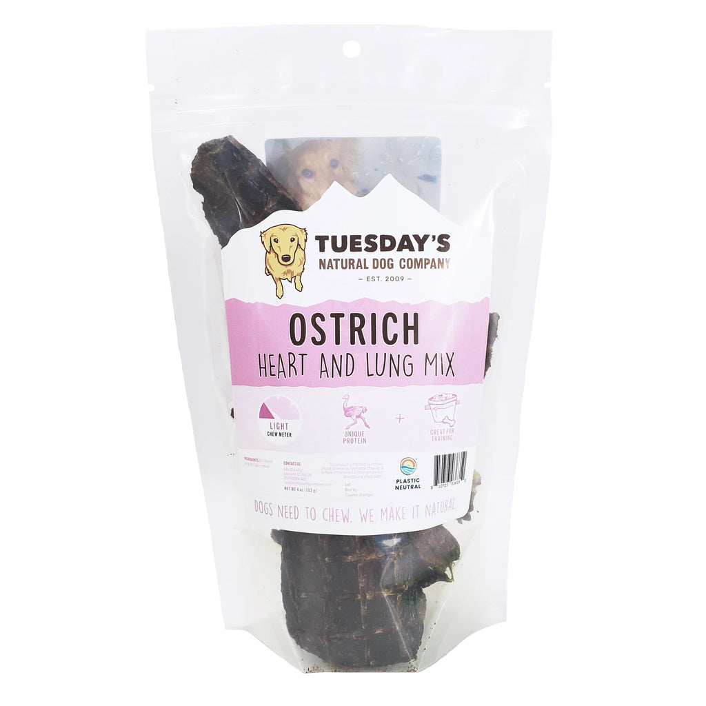 Ostrich Organ (Heart & Lung) Mix - 4 oz - Dog.Dog.Cat.