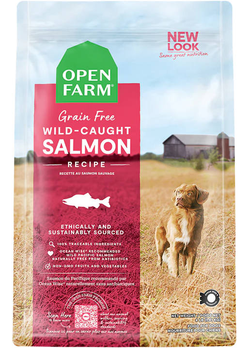 Open Farm Grain Free Kibble Dog Food Wild Salmon 22 LB Bag