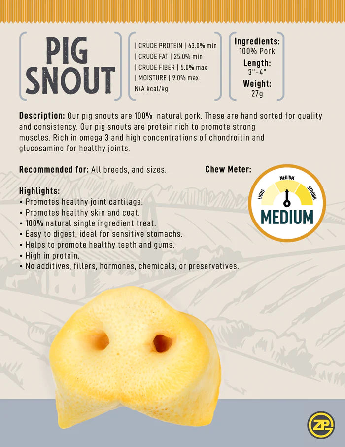 Pig Snouts NOSE Not Freeze Dried - Dog.Dog.Cat.