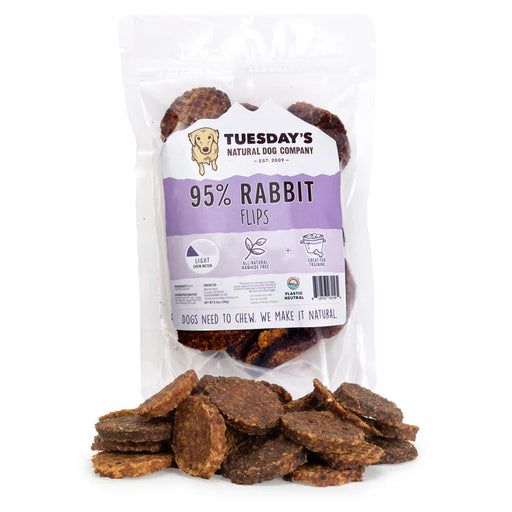 95% TNC Meat Flips-Rabbit : 8.5 oz