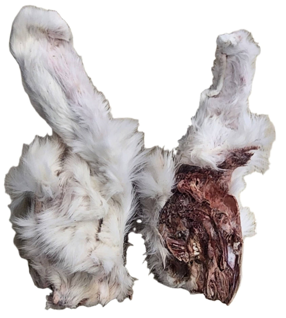 Freeze Dried Rabbit Heads HALVES (With Ears) - Dog.Dog.Cat.