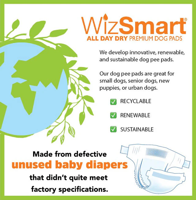 Wizsmart Dog Pads-Ultra 30 : 23.5 x 22" - Dog.Dog.Cat.