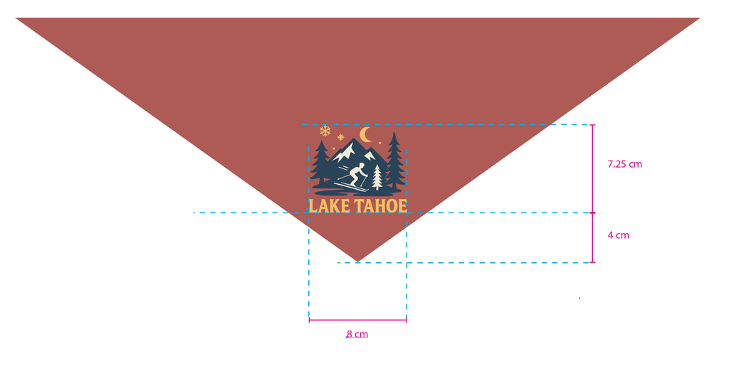 Lake Tahoe Bandana Custom Design - Terracotta - Dog.Dog.Cat.
