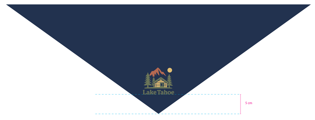 Lake Tahoe Bandana Custom Design - Navy Blue - Dog.Dog.Cat.