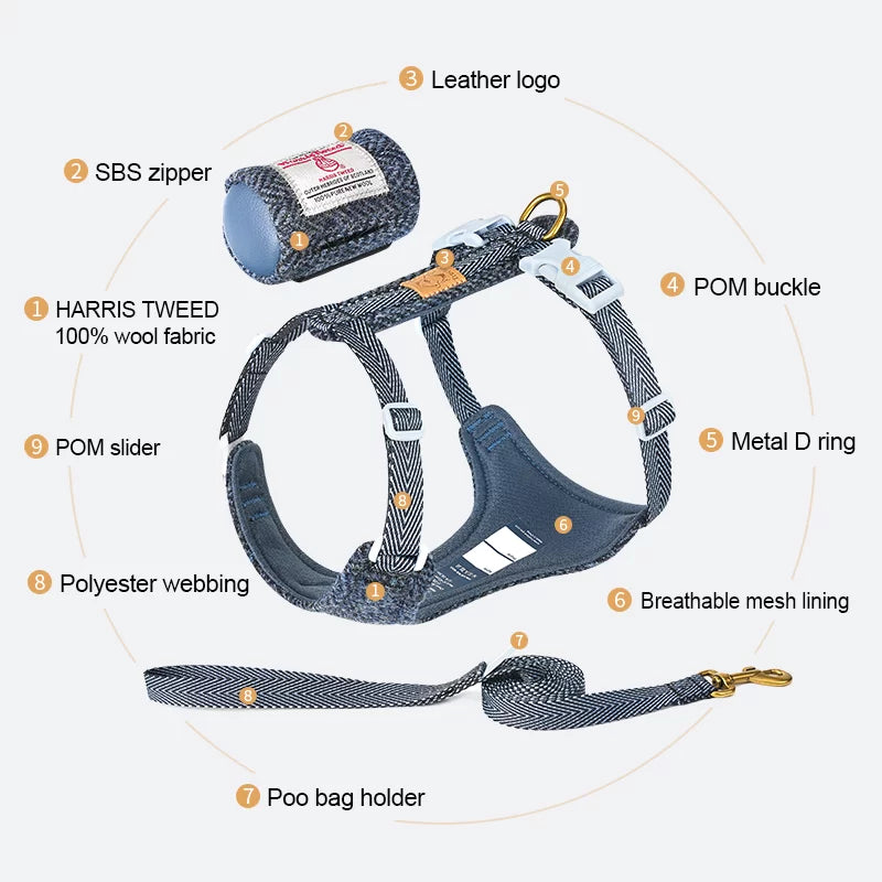 Truelove Comfort Fashionable Series Harness Leash Suit Convenient Poop Bag Dispenser TLH2912 - Dog.Dog.Cat.