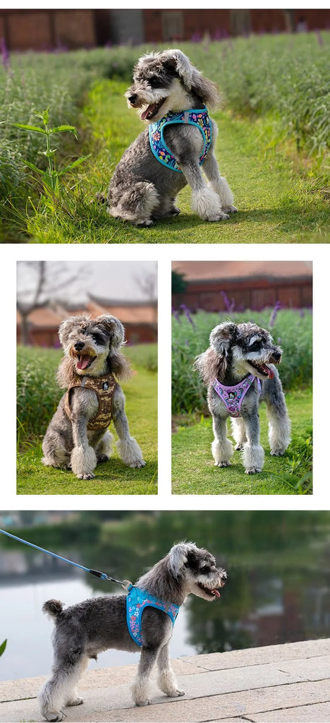 True Love Floral Print Mesh Dog Harness TLH3016 - Brown Camo - Dog.Dog.Cat.