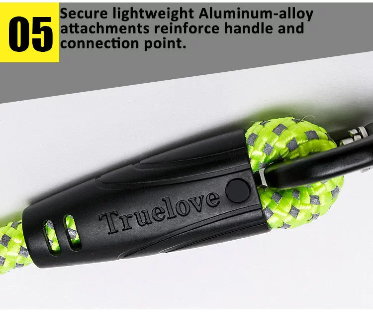 TrueLove Rope Dog Leash - Reflective and Soft Neoprene Comfort Handle TLL2571 - Dog.Dog.Cat.