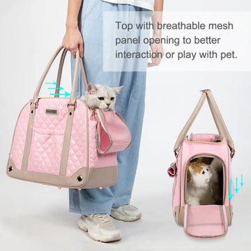 True Love Pet Carrier TLX6971 - Available in Black or Pink - Dog.Dog.Cat.