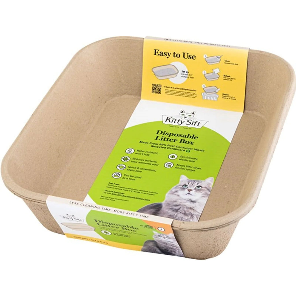 Kitty Sift Litter Box - Easy-Sift Cat Litter Solution for Simple Cleaning - Dog.Dog.Cat.
