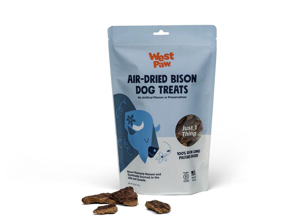 West Paw Air Dried Dog Treats-Bison Lung : 2.5 oz - Dog.Dog.Cat.