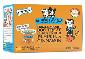 Bear & Rat Dog Frozen Yogurt - Pumpkin  : 4 PK - Dog.Dog.Cat.