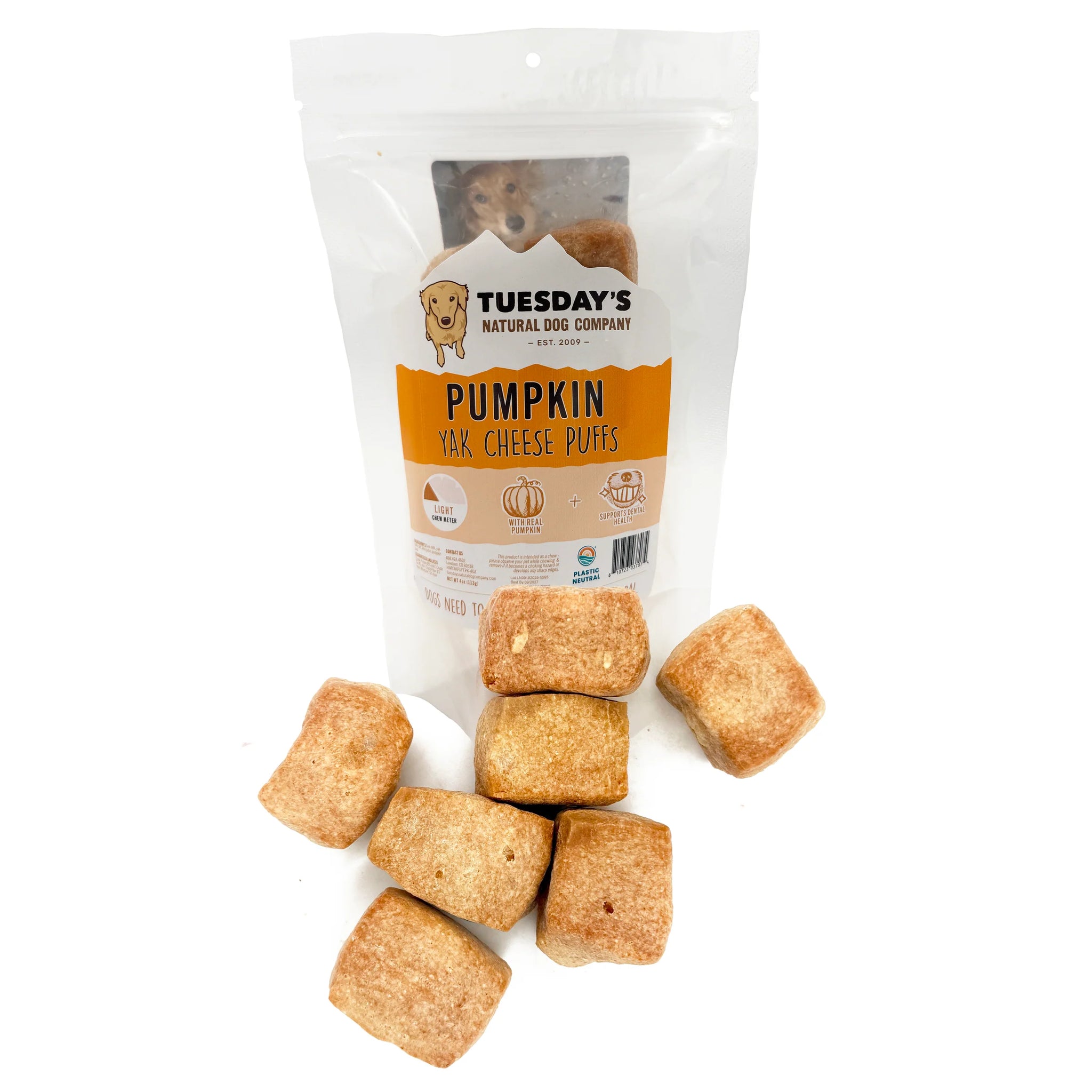 Yak Cheese Puffs Dog Treats - 4 Flavors | Tuesday's Natural Dog Co