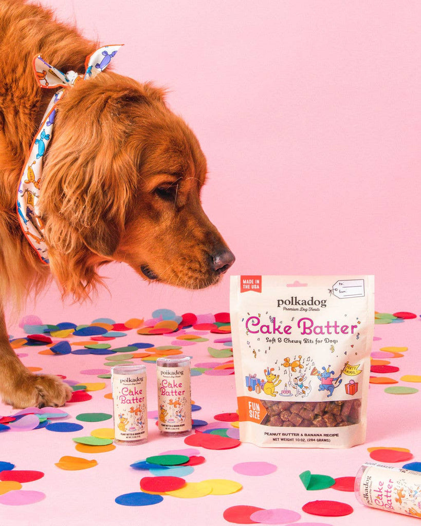 Polkadog Cake Batter Peanut Butter & Banana Chewy Dog Treats - Dog.Dog.Cat.