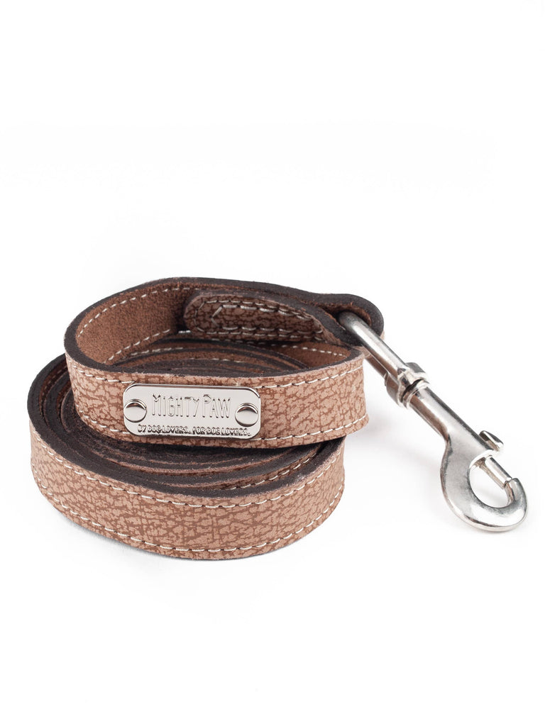 Mighty Paw - Leather Dog Leash (Distressed) - Dog.Dog.Cat.
