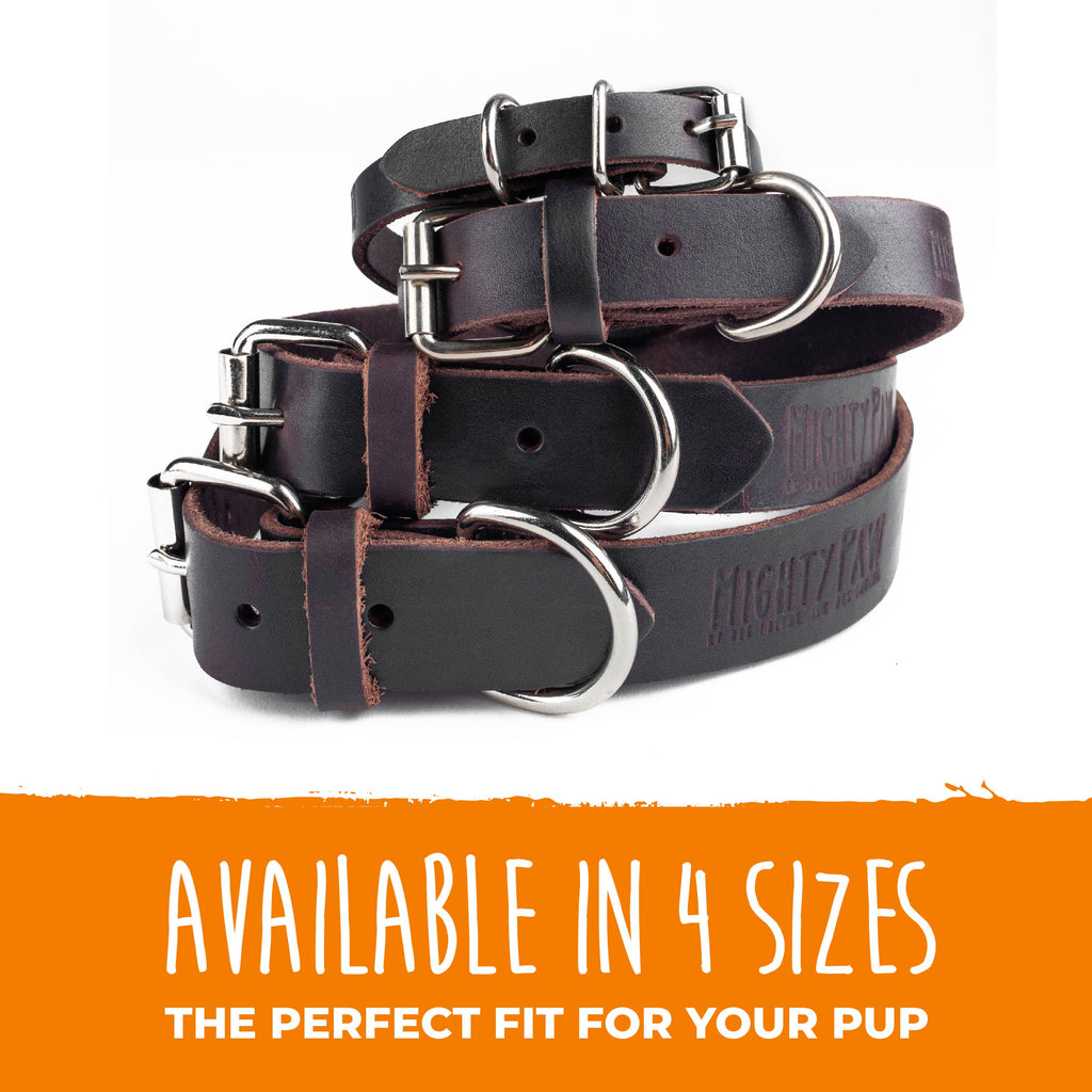 Mighty Paw - Leather Dog Collar - Distressed - Dog.Dog.Cat.