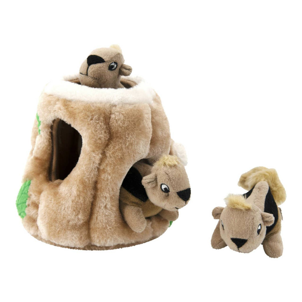 Outward Hound Hide A Squirrel Plush Dog Puzzle Toy Brown SM - Dog.Dog.Cat.