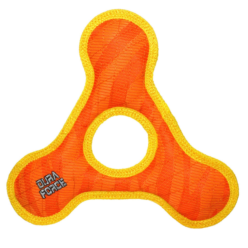 DuraForce Triangle Ring - Orange, Durable, Squeaky Dog Toy - Dog.Dog.Cat.
