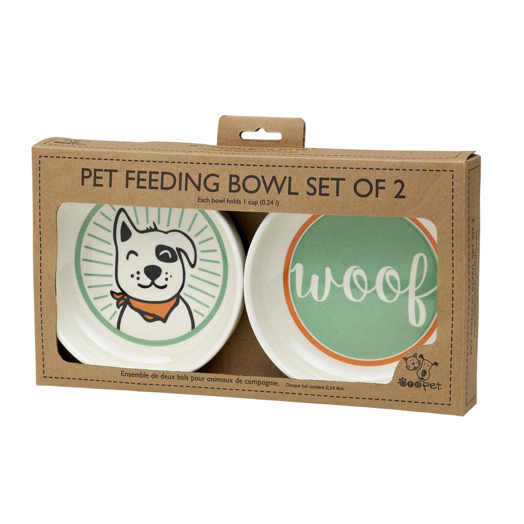 Speckle and Spot by Ore’ Originals - Pet Bowl | Gift Set Lucky Dog - Dog.Dog.Cat.