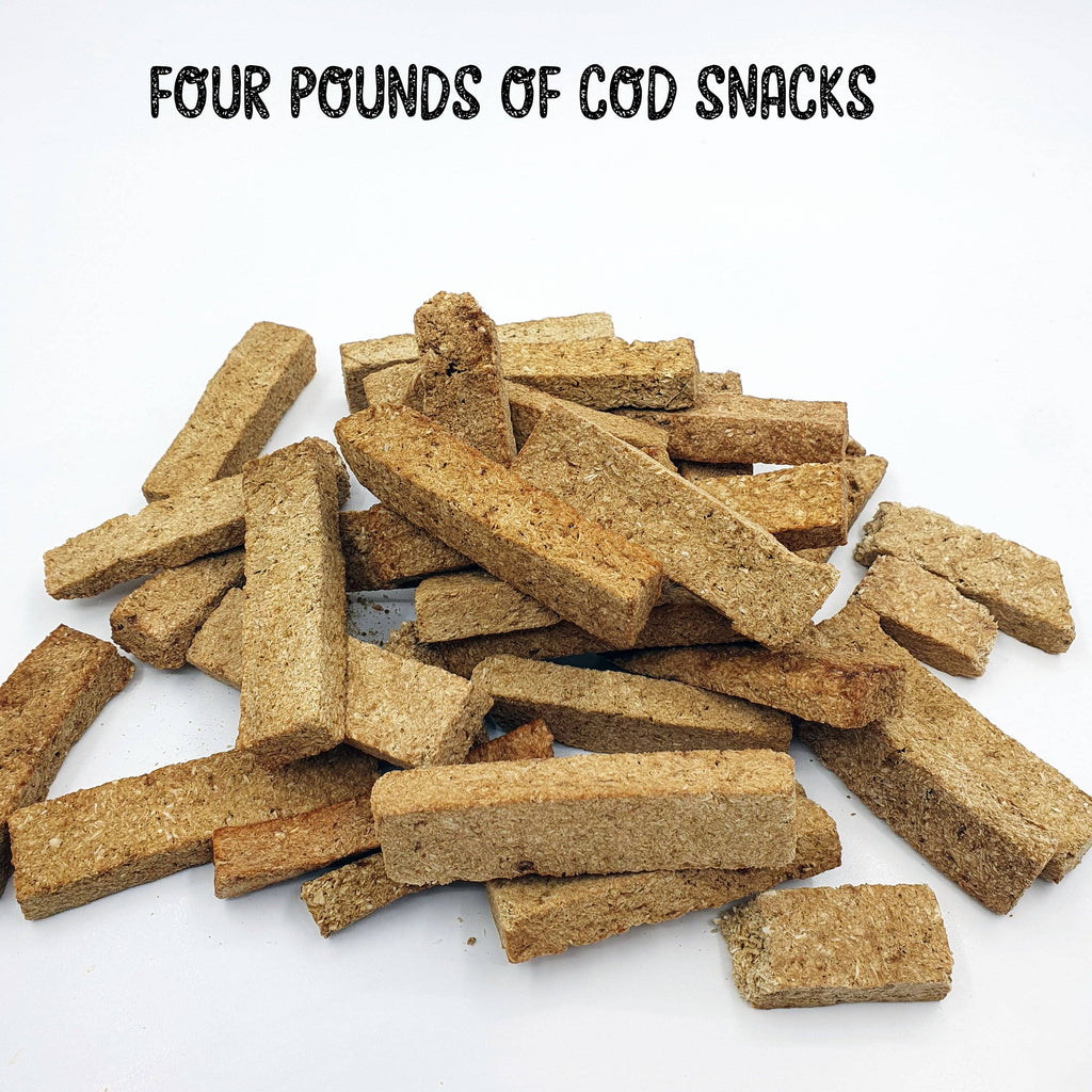 4 Pounds of Cod Snacks - Protein Packed Snacks Made of 100% - Dog.Dog.Cat.