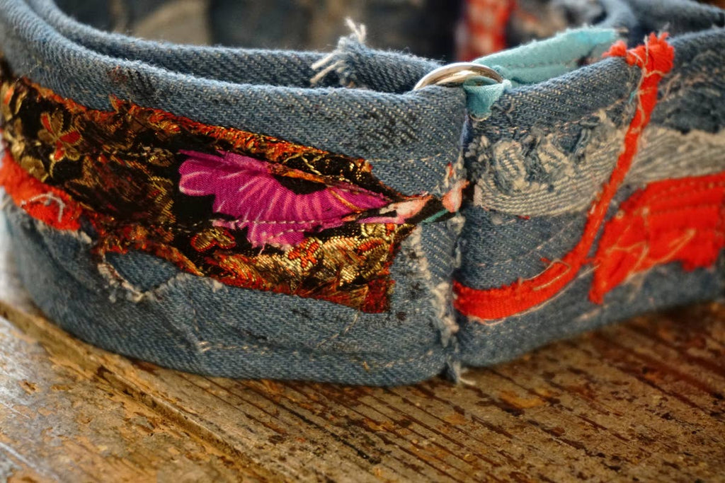 hundsfutter - “Easy” anti-escape dog collar - mixed media jeans - Dog.Dog.Cat.