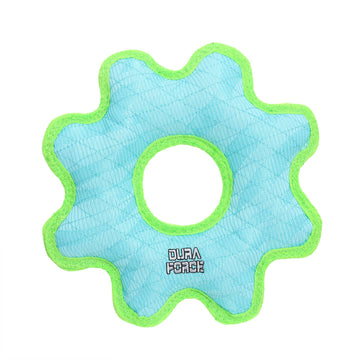 Tuffy Dog Toys - VIP Products - DuraForce Med Gear Ring - Blue, Durable, Squeaky Dog Toy - Dog.Dog.Cat.
