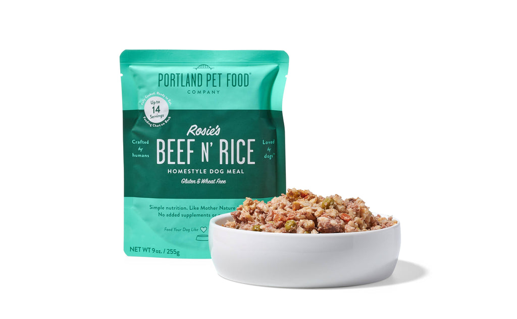 Portland Pet Food Company - Rosie's Beef N Rice Homestyle Dog Meal - Dog.Dog.Cat.