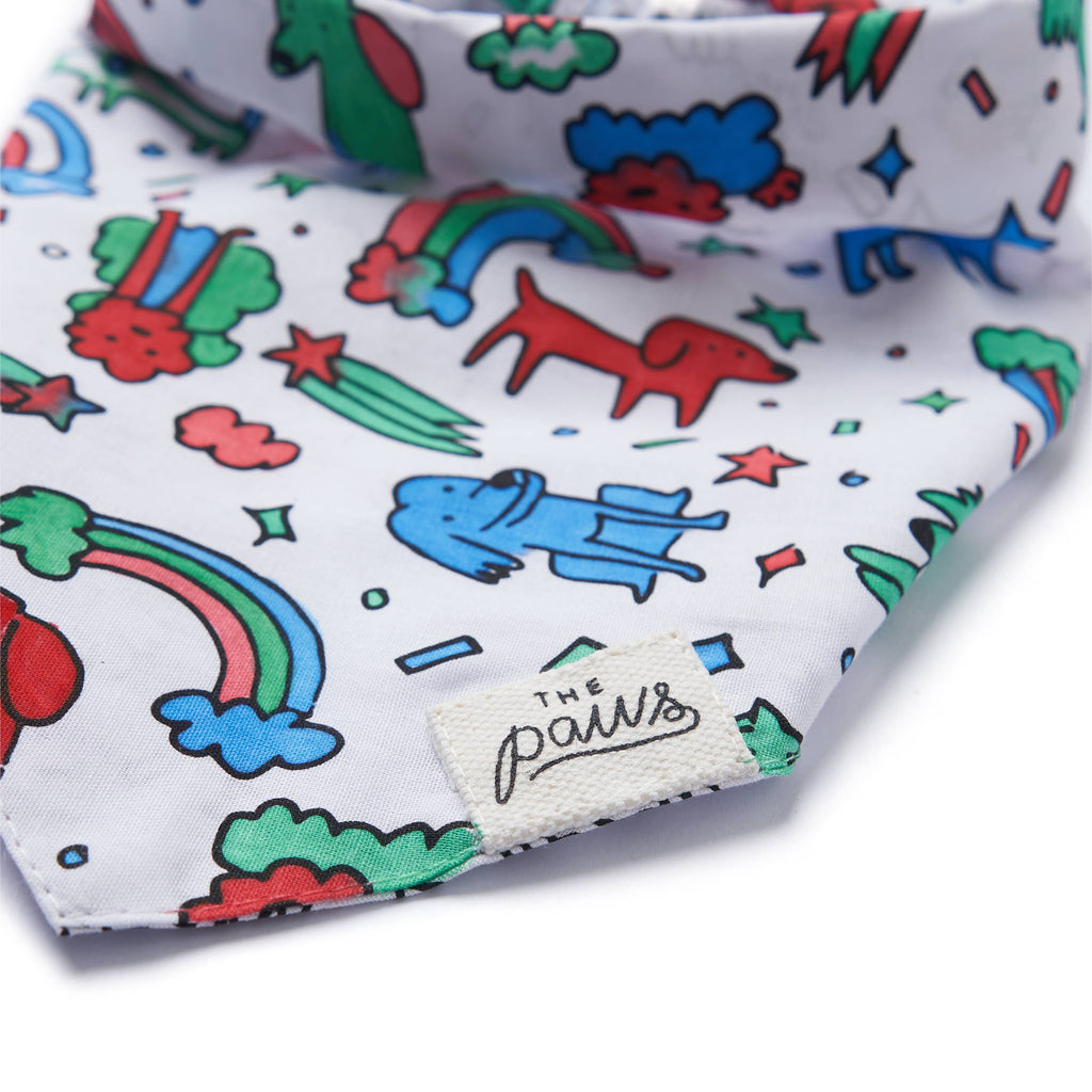 The Paws - Coloring Bandana for Kids and Adults  - Dog.Dog.Cat.