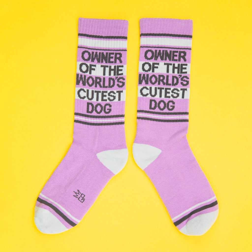 Owner Of The World's Cutest Dog Gym Crew Socks - Dog.Dog.Cat.