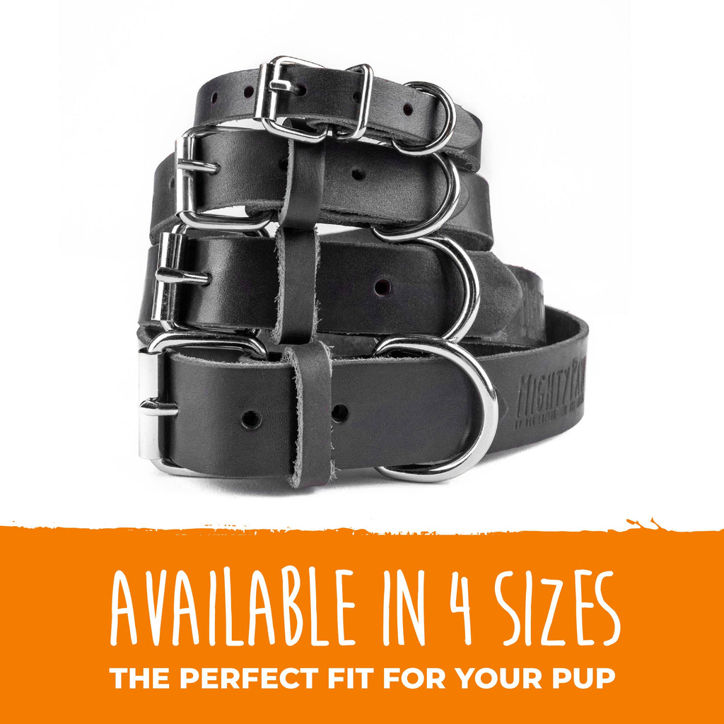 Mighty Paw - Leather Dog Collar - Distressed - Dog.Dog.Cat.