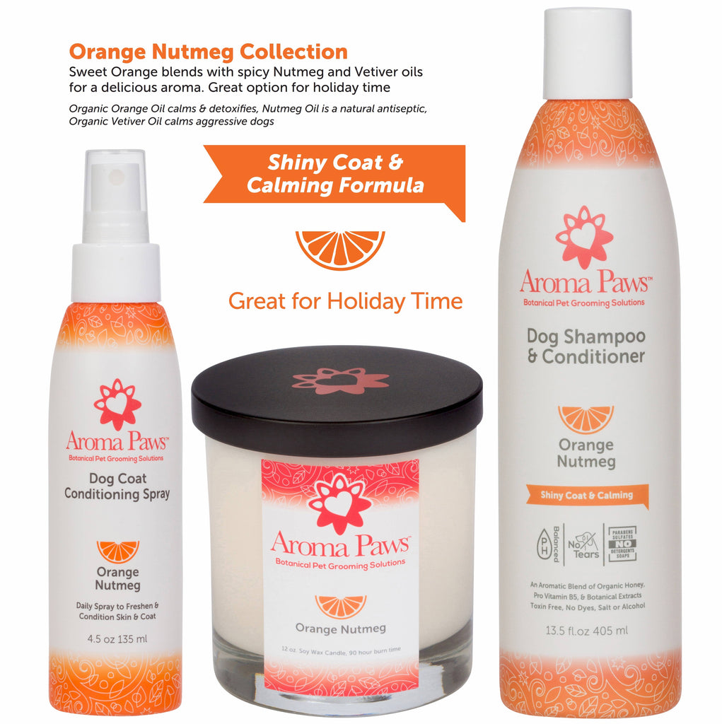 Aroma Paws - 13.5 Oz. Shampoo Orange Nutmeg Vetiver - Dog.Dog.Cat.